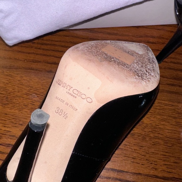 JIMMY CHOO PATENT LEATHER MARY JANE PUMPS - Picture 10 of 11